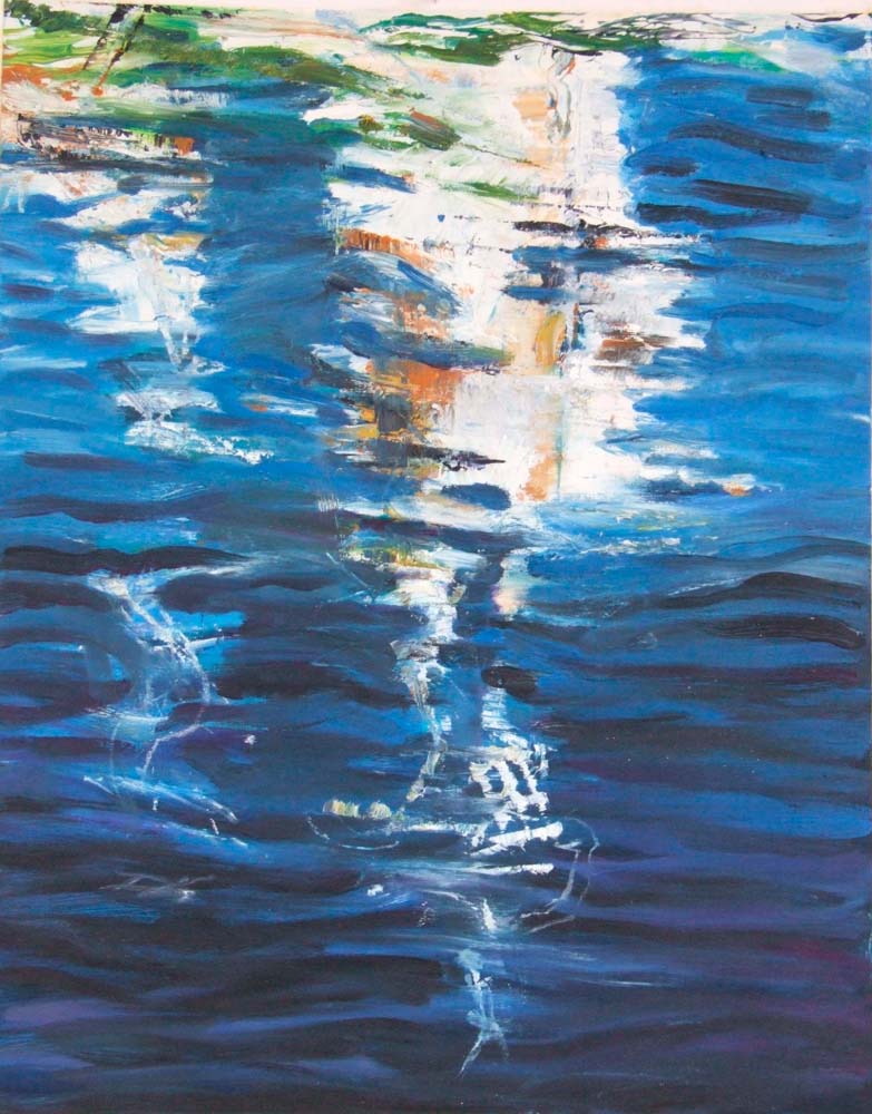 Wasserspiegelung, Öl auf Leinwand, 50 x 70 cm